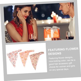 SAFIGLE Flower Bandana for Women 3 Piece Set Elastic Hair Scarves for Daily and Special Occasions