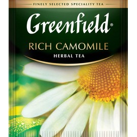 Greenfield Rich Camomile Herbal Tea Fruit & Herbal Collection 25 Teabags The Execptional Freshness Of Tea Is Guranteed By The Special Foil Sachet