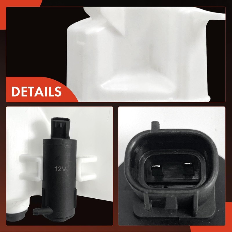 A-Premium Windshield Washer Reservoir with (Washer Pump/Cap/Hose/Bracket/Fluid Level Sensor) Compatible