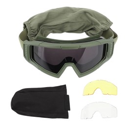 Protective Goggles Impact Resistance 3.8mm Thick Lens Comfortable Fit UV Protection Safety Goggles Green