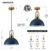ALAISLYC Blue Pendant Lights Kitchen Island Industrial Adjustable Height Vintage