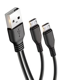 (3 FT) Micro USB Splitter Cable 2 in 1 Type A to Micro USB Charging Cord