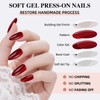 Sifvoo Red Press on Nails, Short Press on Nails Almond