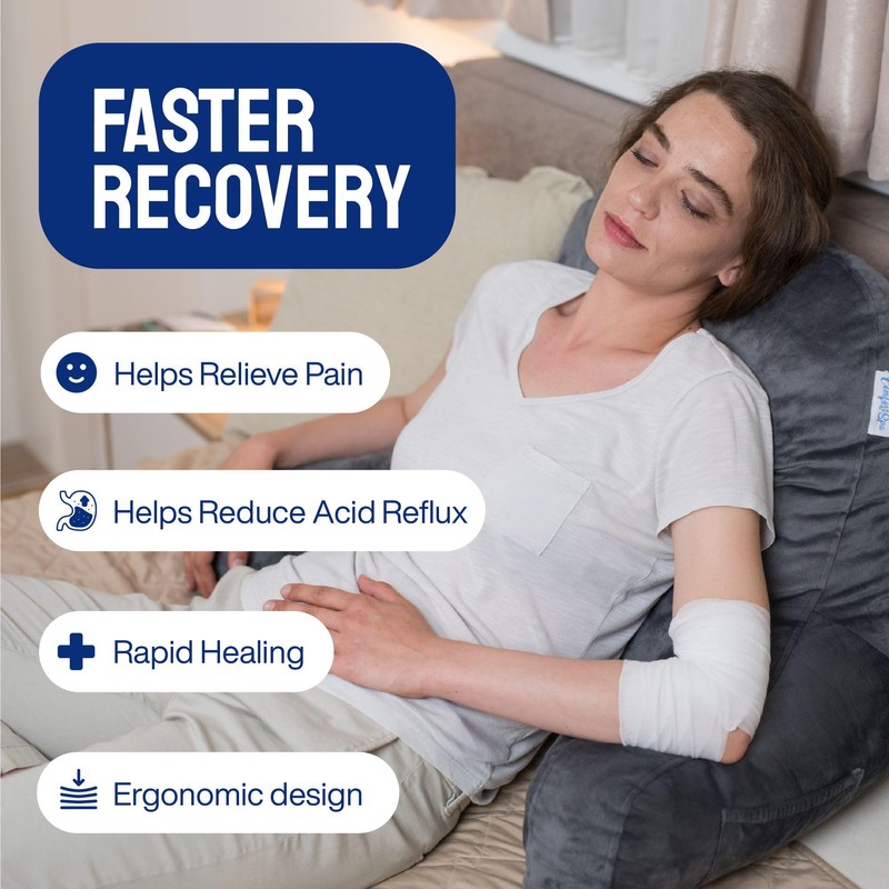 ComfortSpa Reading Pillow for Bed Adult Size, Back Rest Pillow