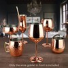 PG Copper/Rose Gold Stem Stainless Steel Wine Glass Set 4-18.5