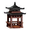 Happyyami Mini Pagoda Statue Zen Garden Meditation Mini Chinese Pavilion