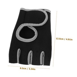 Generic 2Pcs Fitness Gloves for Men Breathable Half Finger Workout Gloves Non Slip Palm Grip Durable Hand Protectors for Weightlifting and Cycling Grey