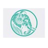Azeeda 'Elefant mit Kopfhörern' Temporäres Tattoo - Hautfreundlicher & Ungiftiger