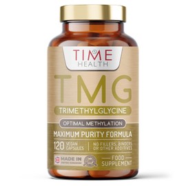 TMG (Trimethylglycine) - 120 x 600mg Capsules - for Optimal Methylation & Homocysteine Levels - Ultra Pure & High Strength - UK Made to GMP Standards - Pullulan