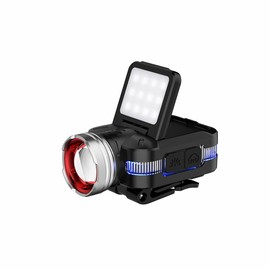 ISUNMEA Hard Hat Clip Lights, 450lm Rechargeable Clip on Cap Lights, 180° Adjustable Waterproof Bright Headlamp Flashlight Led Hat Light for Running, Fishing, Camping, Hunting, Working (1)
