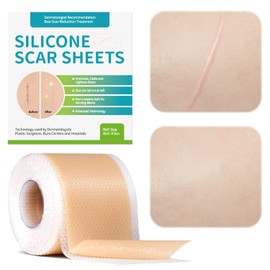 Cinta de Silicona para Cicatrices, Cinta de Silicona para Eliminar Cicatrices de 4cm X 5m, Parches de Silicona para Cicatrices Elimina Cicatrices Antiguas y Nuevas, para Cesárea, Cirugía