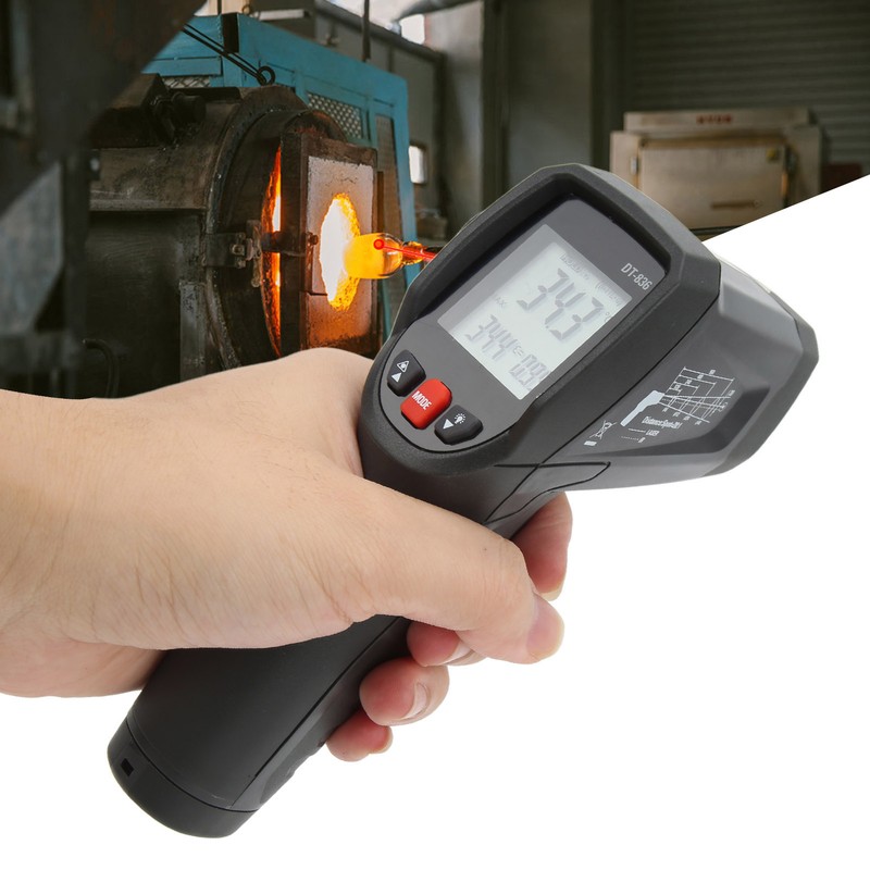DT‑836 Ring Infrared Thermometer Industrial Laser Temperature Meter for Security