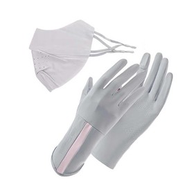 Kopida UV Protection Gloves and Mask for Women Girl, Sunscreen Gloves, Summer Sun Protection Full Finger Gloves for Golf Driving Riding Fishing Hiking