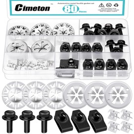 Cimeton 70pcs 29.6 mm 31 mm Car Heat Shield Clips Exhaust Heat Shield Clip with Automotive Body Bolt and U-Nut Clip Car Firewall Washing Machine Underbody Heat Shield Fastener