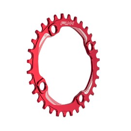 Funn Solo Narrow Wide Chainring for 9 10 11 12 Speed Chain, Fits 104mm BCD Interface Crankset, Single Speed Bike Chain Ring for MTB, BMX Bike, Gravel Bike and Road Bike (32T, Red)