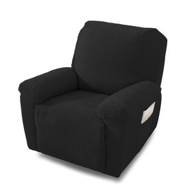 NORTHERN BROTHERS Recliner Chair Covers, Lazy Boy Recliner Covers, Stretchy Cover for Recliner Chairs, Black