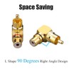 RCA Adapter, EIGHTNOO 90 Degree RCA Right Angle Connector Male