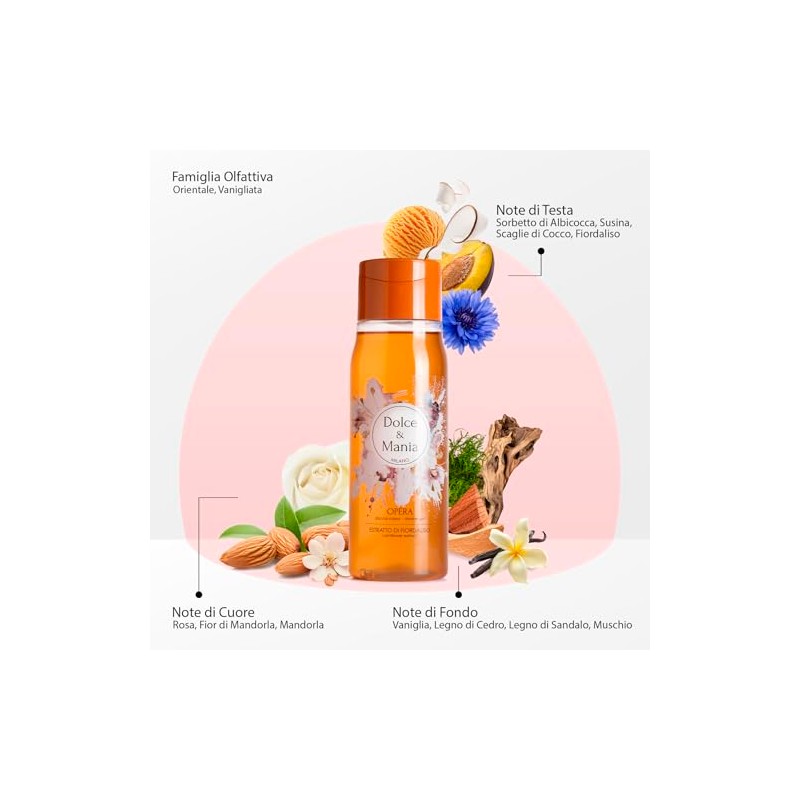 Dolce & Mania Shower Gel Opera, Vanilla Shower Gel with