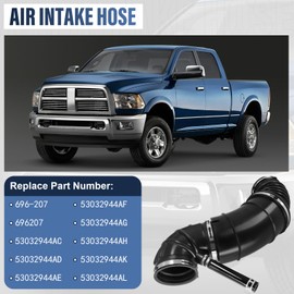 696-207 Engine Air Intake Hose Filter Tube Compatible with 2007-2018 Dodge Ram 2500 3500 4500 5500 6.7L Diesel Engine Air Intake Hose Replaces# 53032944AL 53032944AC