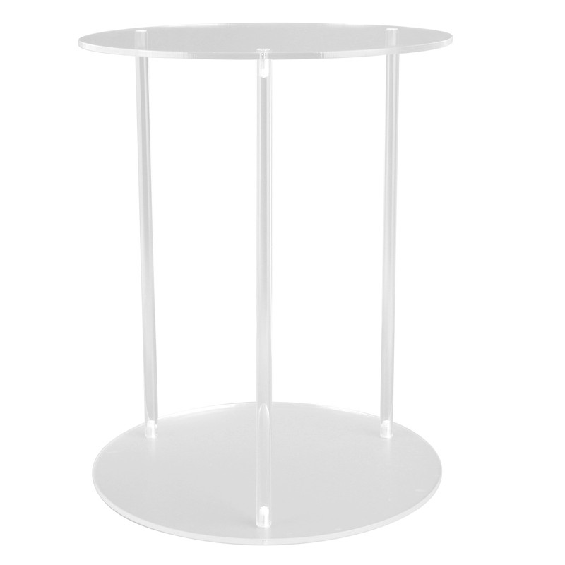 Clear Acrylic Plant Stand Round Top Corner Holder Planter Flower