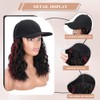 CHRSHN Hat Wigs for Women Baseball Cap With Hair Extensions