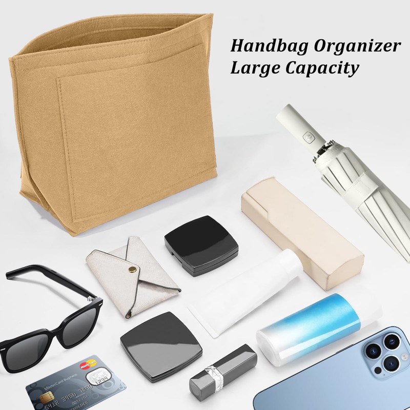Purse Organizer Insert for Longchamp, Multi-Pocket Felt Handbag Organizer, Tote