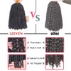 Leeven 8 Packs Pre-twisted Passion Twist Crochet Hair with Curly