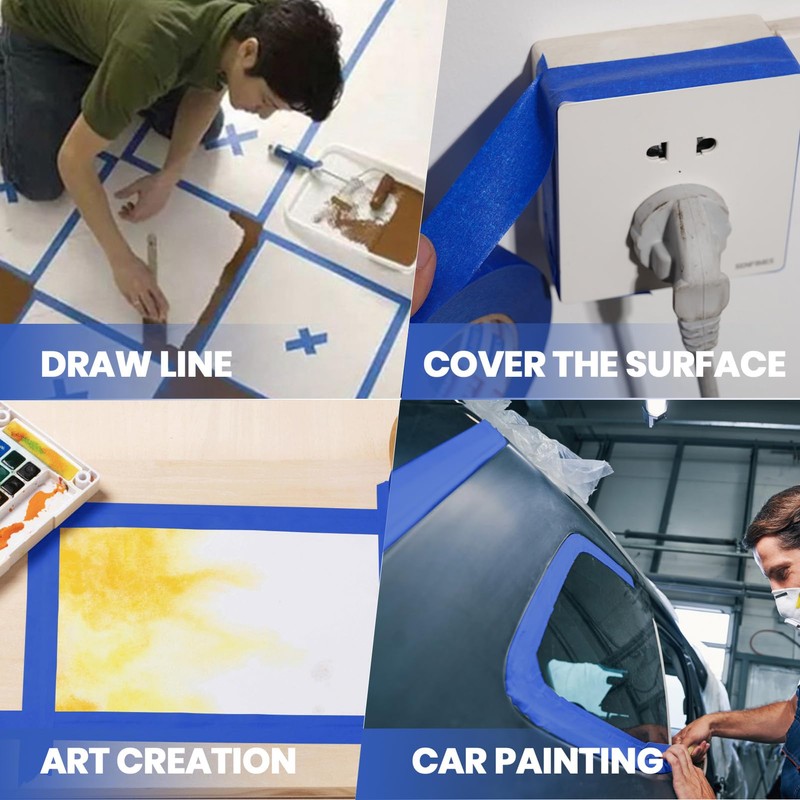 ADHES Upgrade Blue Painters Tape, Masking Tape for Painting 6