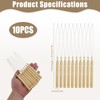 10 PCS Wood Hair Extensions Loop Needle Threader Pulling Hook