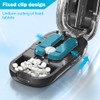WAVATA Tablettenteiler, Tablettenschneider, Pillenteiler mit Aufbewahrungsfach, Tablettenteiler für Alle Tabletten