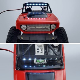 1/24th Scale RC Car Light Bar 7 LEDs White Color Roof Lamp for Axial SCX24 Deadbolt AXI90081 RC Crawler Car Upgrades