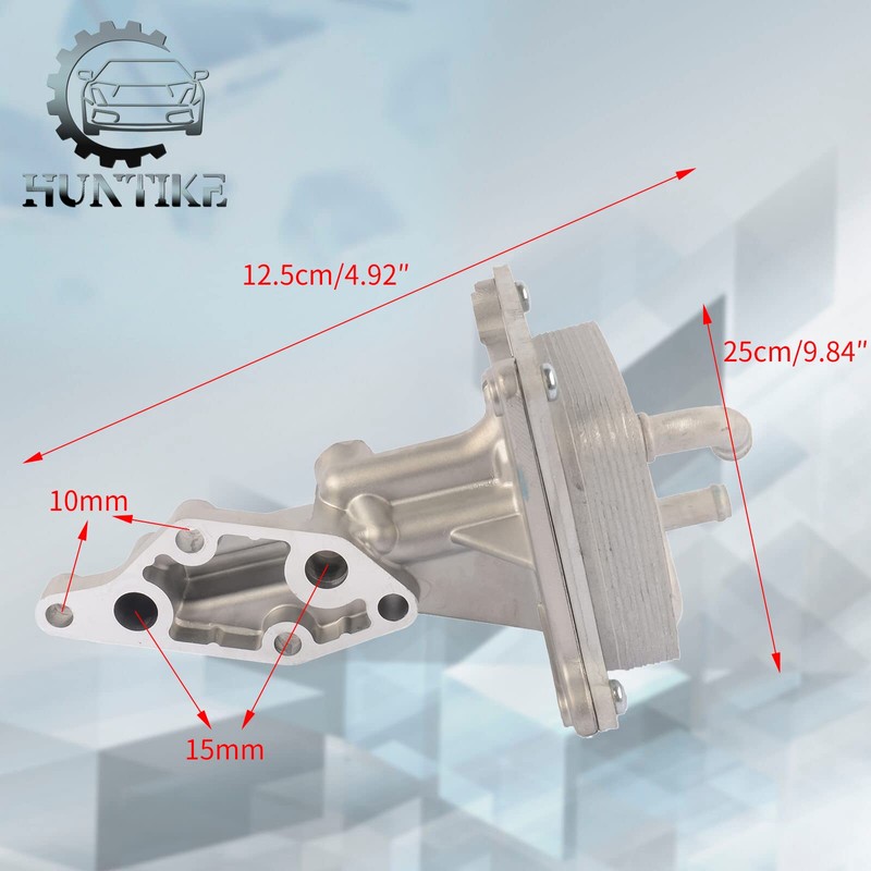 Huntike 21300-JA06A Engine Oil Cooler with Gasket Compatible with N-issan
