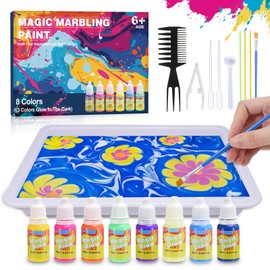 Hapikids Craft Set Marbling Paint for Children, Craft Set Children from 6 Years Gift Girls 5-12 Years Toy from 6-12 Years Girls Gifts 6-11 Years Crafts Girls 8 Years Christmas Gifts