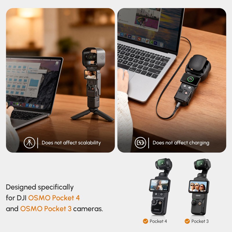 Pocket 4/3 Protective Case Cover with Rotating Head for DJI