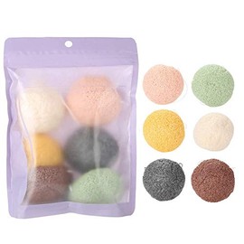 Juego de esponjas de konjac, una maravilla para la limpieza facial, aptas para rostro y cuerpo, que limpian la cara de forma y eficaz. 6 piezas por pa
