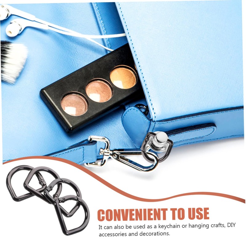 Operitacx 4Pcs Clip Carabiner Spring Snap Clip Hook for Handbag