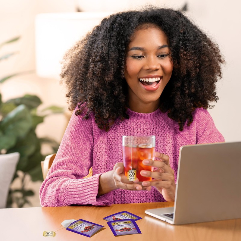 Twinings Wild Berries Herbal Tea Individually Wrapped Bags, 20 Count