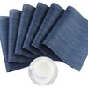 pigchcy Plastic Placemats,Washable Vinyl Woven Table Mats,Elegant Heat-Resistant Placemats for