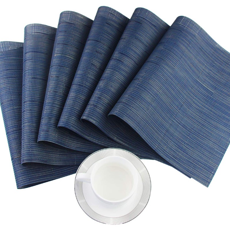 pigchcy Plastic Placemats,Washable Vinyl Woven Table Mats,Elegant Heat-Resistant Placemats for