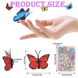 Maxqzin 50 Pack Decorative Butterfly Thumb Tacks Push Pins for Photo Wall, Maps, Bulletin Board, Cork Boards Home Office Decor (Random Pattern)