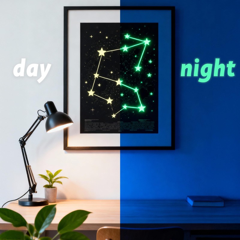 CISinks 5 Sheets A4 Glow in the Dark Printable Photoluminescent