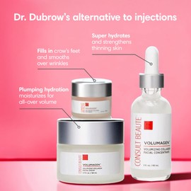 Consult Beaute Volumagen TRIO Skin Care For Plumper & Smoother Skin - Collagen, Hyaluronic Acid and Ceramides - Doctor Formulated for Face, Neck and Eyes - Boost Moisture for Glowing Complexion
