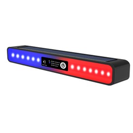 Aolyty Solar Lights Outdoor, 3 Work Modes Solar Strobe Lights Waterproof Wall Light Solar Warning Lights Bright White Light/Red & Blue Light Flashing for Garden Patio Yard Front Door Home