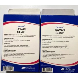 DermAid Tawas Soap Coconut Oil Body Deodorant Paraben-Free Lot of 2 New in Box