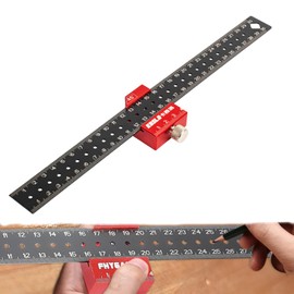 Eabdice 300 mm Combination Angle Carpenter's Square, Positioning Block Parallel Ruler, DIY Combination Angle for Marking 45° and 90° for Woodworking, DIY, Crafts