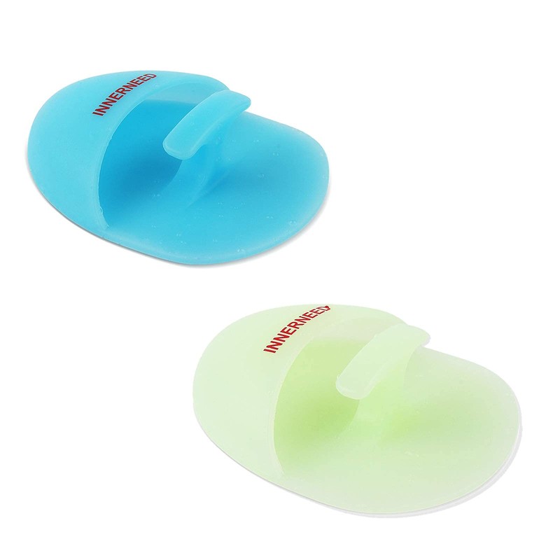 INNERNEED Soft Silicone Facial Cleansing Brush Manual Face Scrubber Exfoliating
