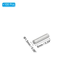PATIKIL 304 Stainless Steel Dowel Pins 1.5 x 6 Mm, 100 Pack Metal Dowel Pins Shelf Pegs Support Shelves Bunk Bed Fasten Elements Hardware for Furniture Fixing Component Position