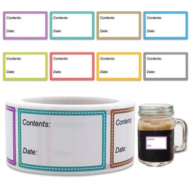Pack of 500 Freezer Labels for Labelling, Freezer Labels, Removable Without Residue, Food Freezer Labels, Small Handmade Stickers, Jam Labels, Blank Labels Bag (25 x 40 mm)