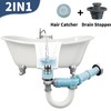 SIIU Universal 2 in 1 Bathtub Drain Stopper Bathtub Drain