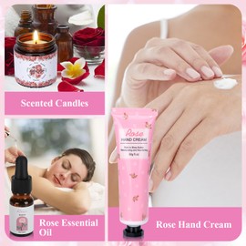 TuDou Birthday Gifts for Women, Rose Pamper Hampers for Her, Presents for Mum Wife Sister Friends,Relaxation SPA Gifts Ladies Care Package for Her, Anniversary Valentines Gifts for Her Mothers Day Gifts